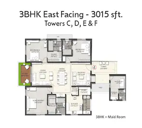 3bhk floor plan